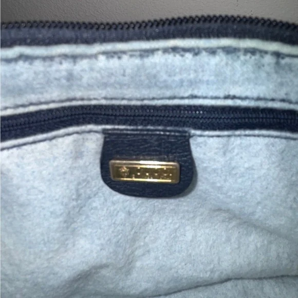 Gucci Navy and Cream Boston handbag with Certificate of authenticity - Picture 7 of 12